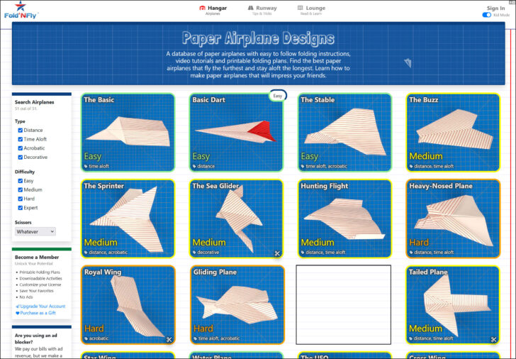 Printable Paper Plane Designs