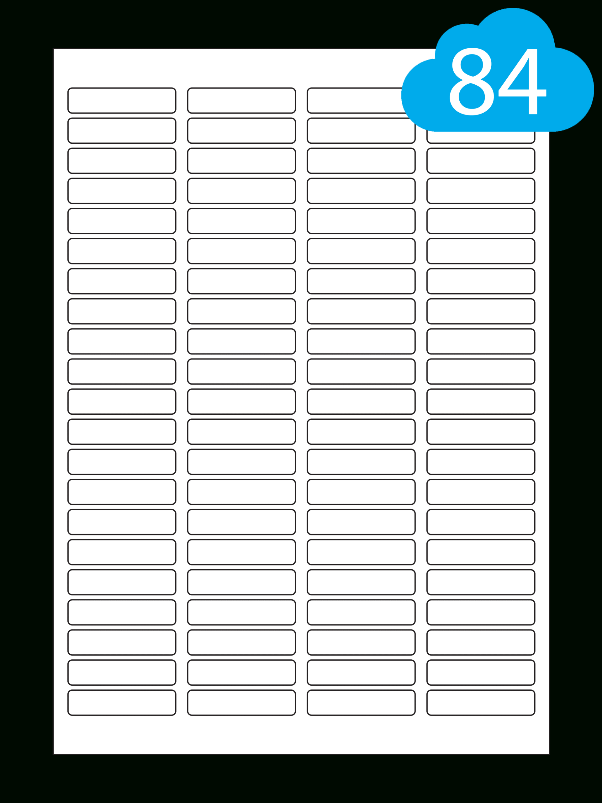 84 White Paper 46 X 11Mm Labels Per A4 Sheet, 35Mm Slide Labels for Label Printable Paper