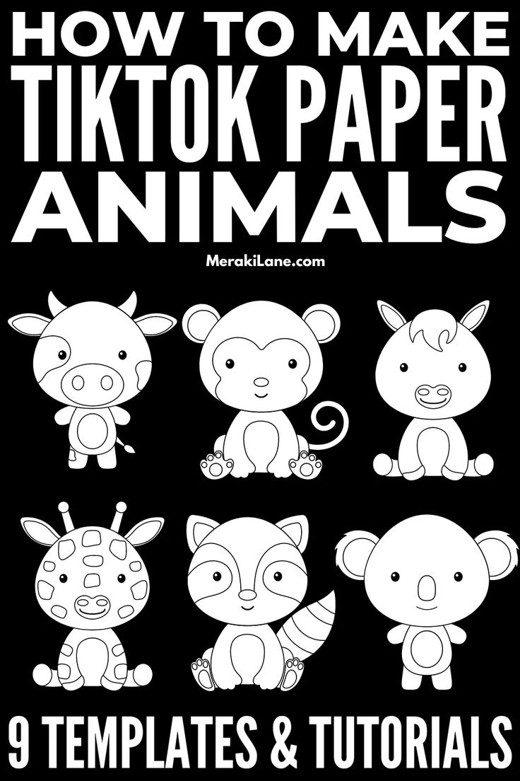 9 Trending Tiktok Paper Animal Templates And Tutorials throughout Printable Paper Animal Templates