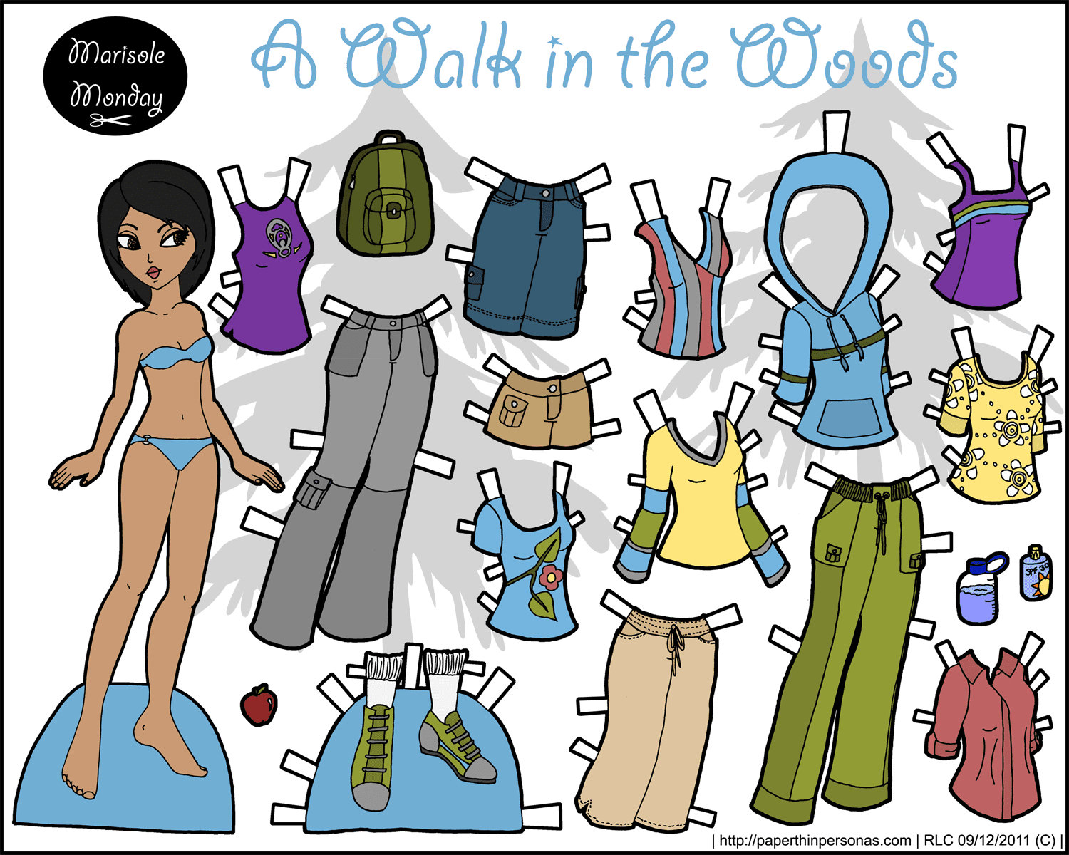 A Walk In The Woods- Paper Doll To Print • Paper Thin Personas for Printable Paper Doll Templates Free