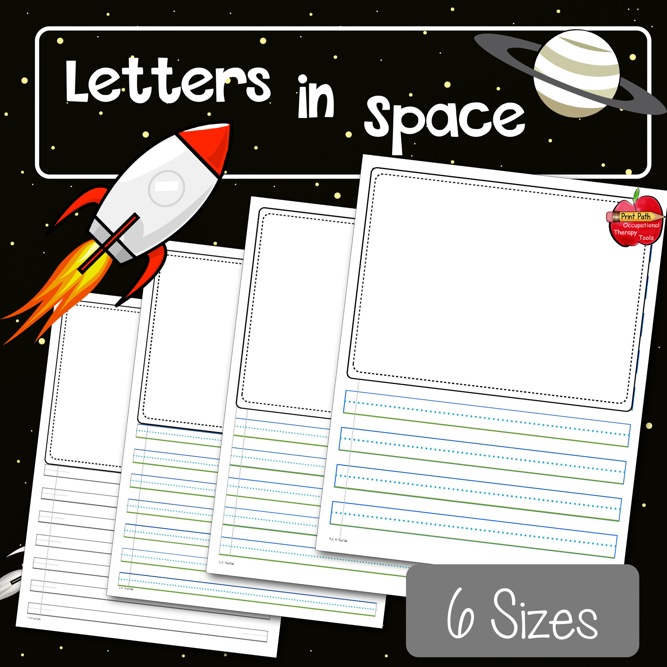 Adapted Handwriting Paper: Highlighted For Dysgraphia, Motor Control Issues, Fine Motor Delays, And Perceptual Motor Challenges for Printable Paper For Dysgraphia