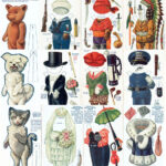 Animal Paper Dolls Bear Dog Cat Printable Digital Download Item In Printable Paper Doll Animals