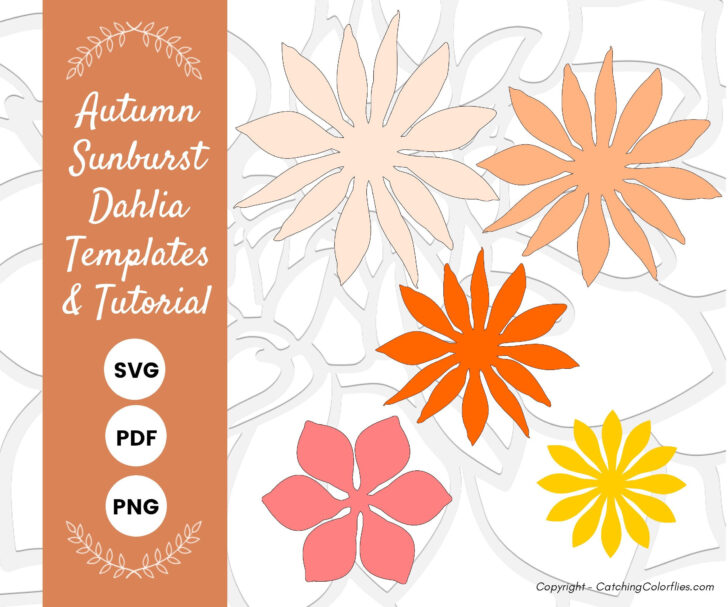 Printable Paper Dahlia Template Printable Paper Dahlia Template