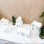 Beautiful Paper Christmas Village Diy • Crafting My Home Pertaining To Printable Paper Village