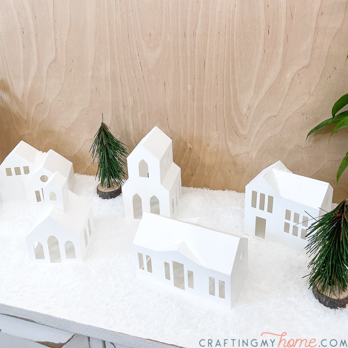 Beautiful Paper Christmas Village Diy • Crafting My Home pertaining to Printable Paper Village
