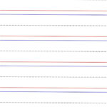 Beginner   2 Printable Lined Paper Red Bottom, Blue Top, Writing With Fundations Printable Paper