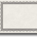 Blank Parchment Certificate Paper With Black Border Qatar | Ubuy For Certificate Printable Paper