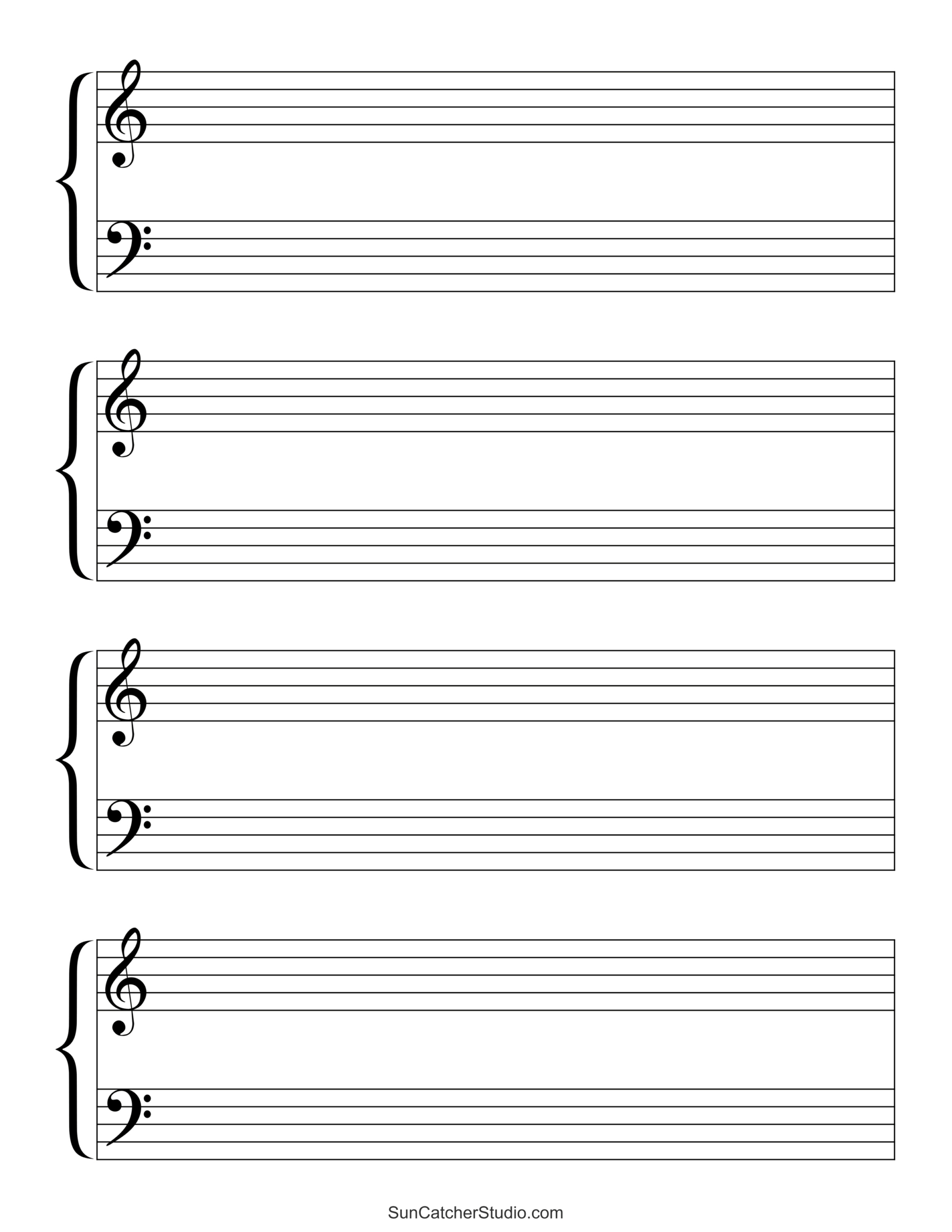 Blank Sheet Music (Free Printable Staff Paper) – Free Printables pertaining to Printable Paper Sheet
