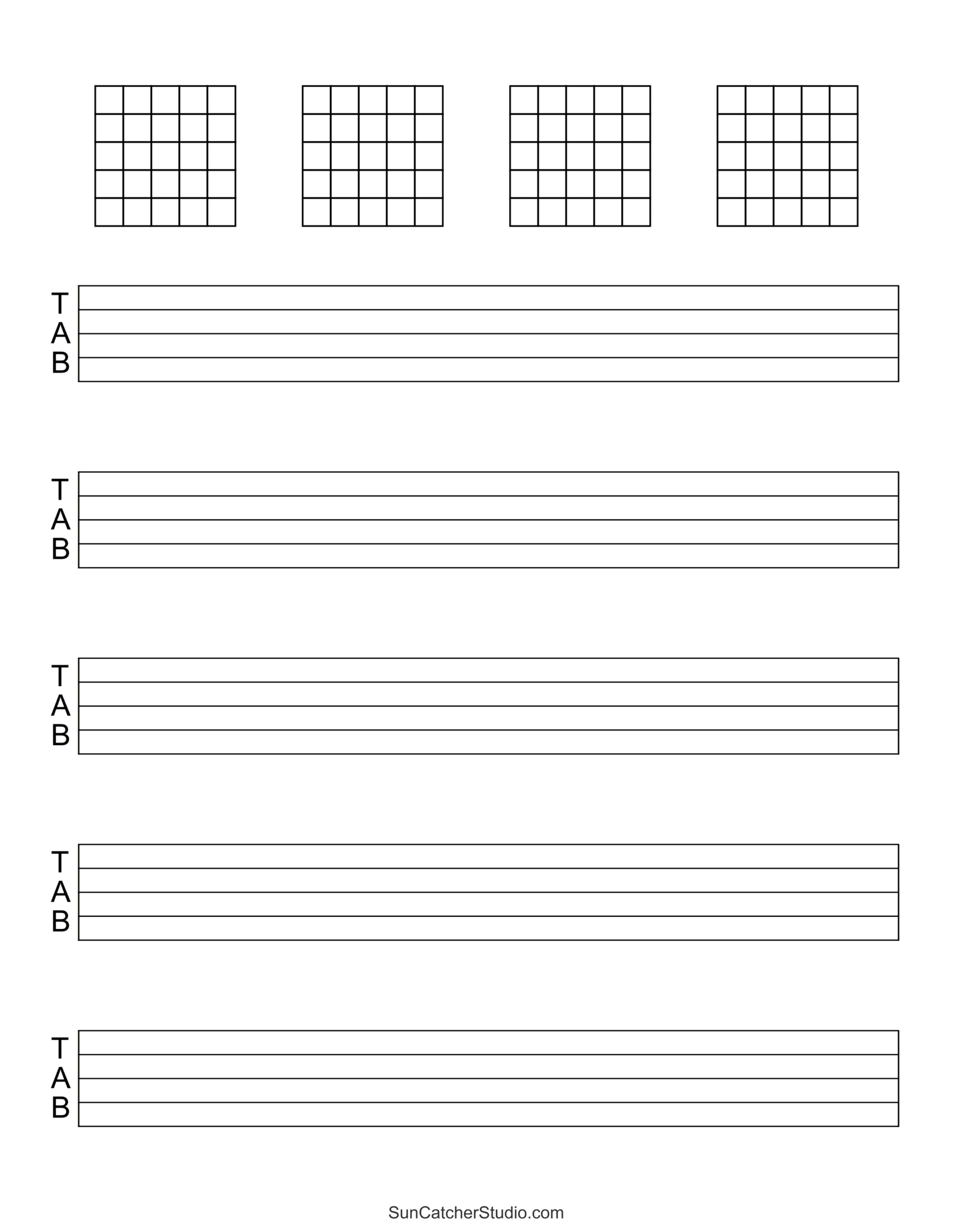 Blank Sheet Music (Free Printable Staff Paper) – Free Printables throughout Blank Staff Paper Free Printable