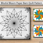 Blissful Bloom Paper Printed Barn Quilt Pattern (Sizes)   Etsy.de Intended For Printable Paper Quilt