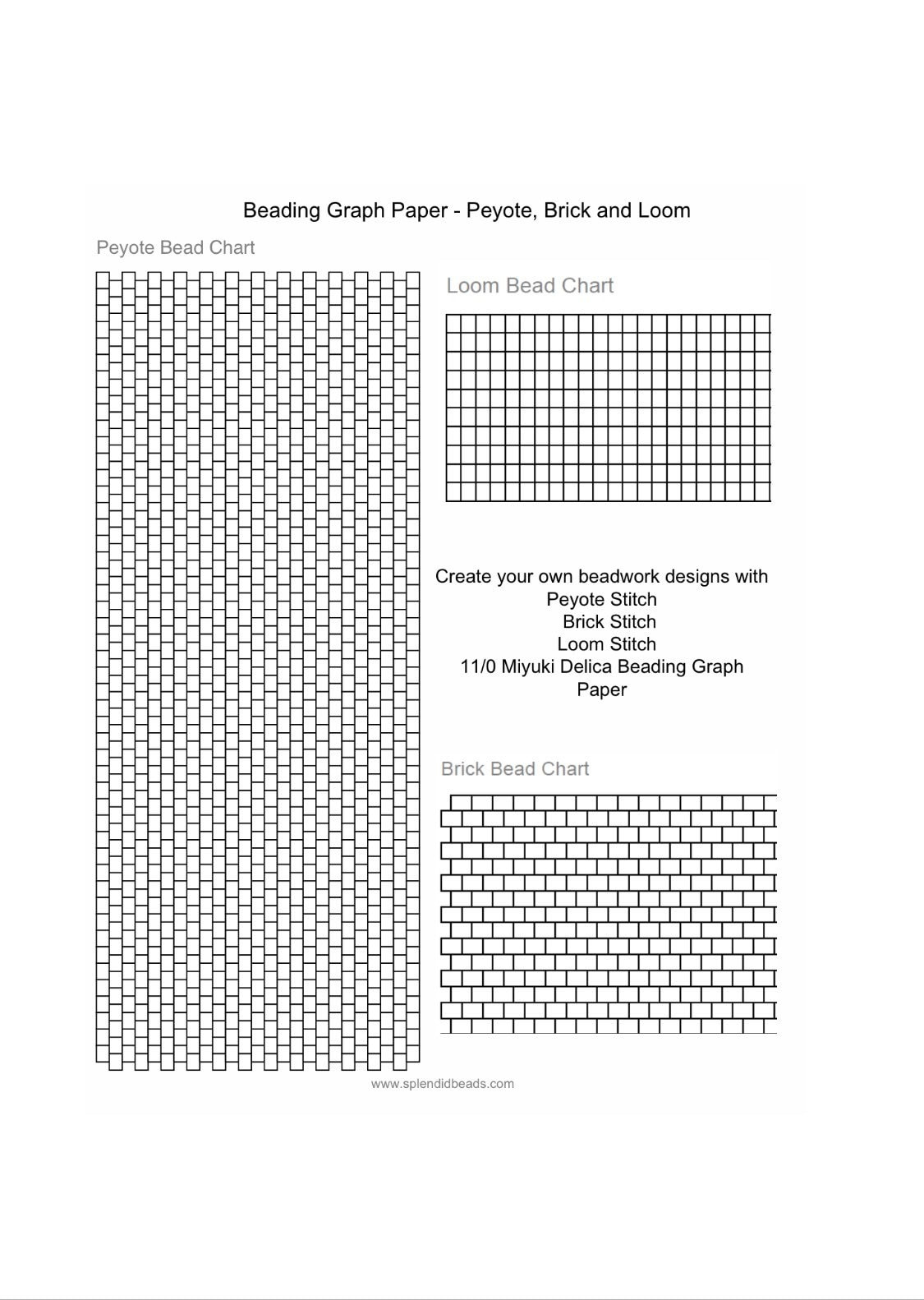 Brick Stitch Graph Paper Brick Stitch, Peyote Stitch And Loom Stitch within Printable Peyote Stitch Graph Paper
