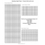 Brick Stitch, Peyote Stitch And Loom Stitch Beading Graph Paper,11 Inside Printable Bead Loom Graph Paper