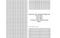 Brick Stitch, Peyote Stitch And Loom Stitch Beading Graph Paper,11 with regard to Peyote Graph Paper Printable