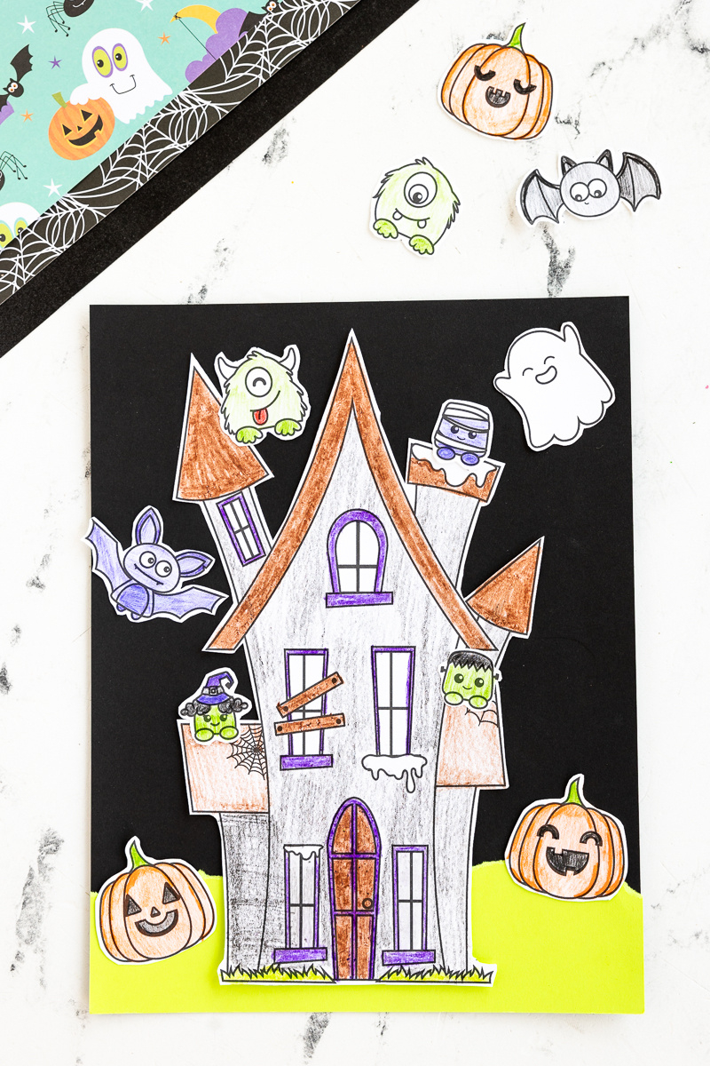 Build A Haunted House Printable - Made To Be A Momma with regard to Printable Paper Haunted House Template