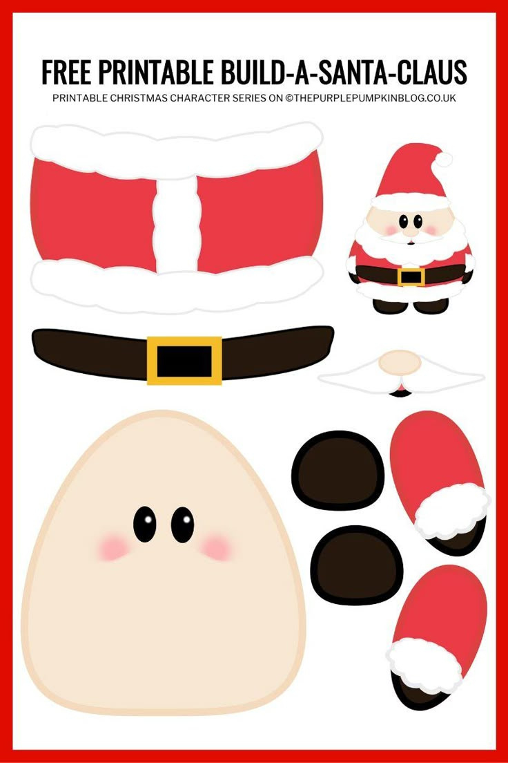 Build A Santa Printable | Free Printable Paper Santa Claus Template! pertaining to Santa Printable Paper