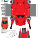 Build Your Own Papercraft Ferrari Enzo Pertaining To Printable Paper Lamborghini Template