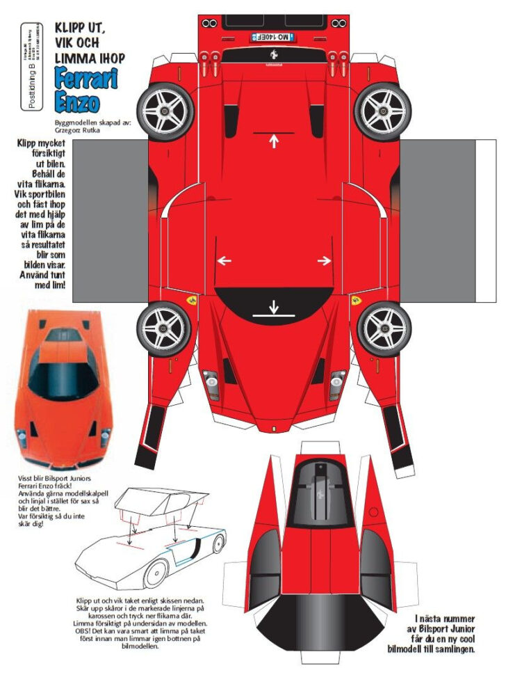 Printable Paper Lamborghini Template