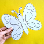 Butterfly Cut & Paste Craft Printable, Spring Bug Color And Build Inside Printable Paper Butterfly Cutting