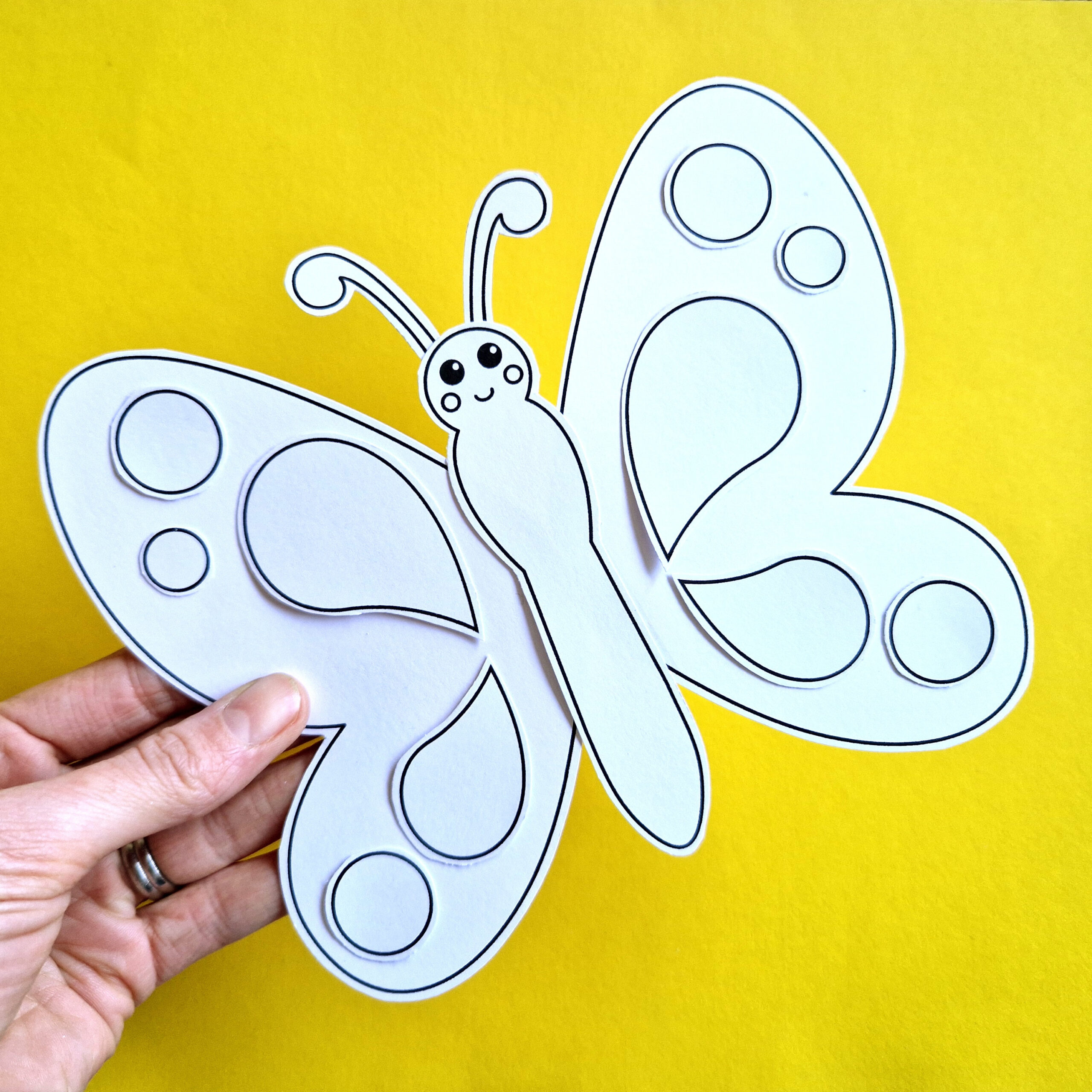 Butterfly Cut &amp;amp; Paste Craft Printable, Spring Bug Color And Build inside Printable Paper Butterfly Cutting
