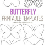 Butterfly Template | Free Printable Butterfly Outlines   One Pertaining To Printable Paper Butterfly Cutting