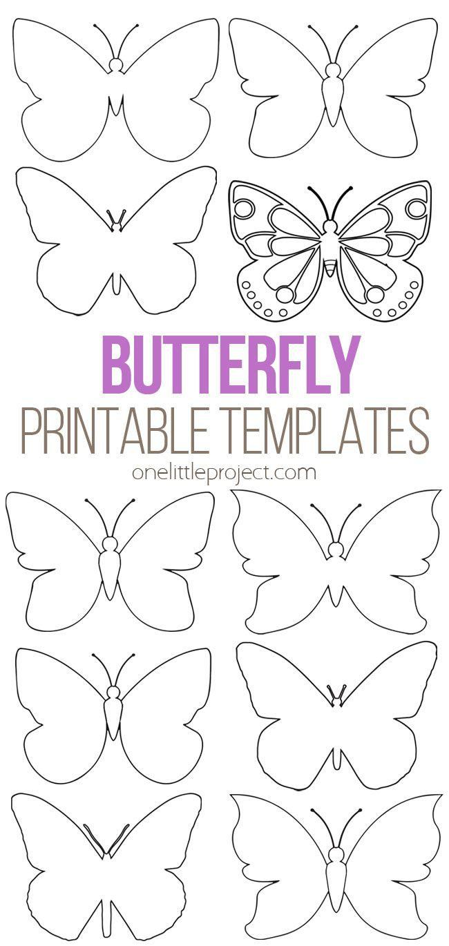 Butterfly Template | Free Printable Butterfly Outlines - One pertaining to Printable Paper Butterfly Cutting