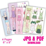 Buy Korean Paper Doll Dress Up: K Pop Inspired Toys (Digital Throughout Printable Paper Girl Doll