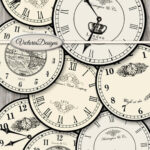 Buy Large Vintage Clocks, Printable Clock Face, Paper Clock Face, Steampunk  Clock, Digital Clock Face, Clock Template, Scrapbook Paper 000679 Online Within Paper Clock Printable