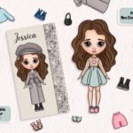 Buy Paper Dolls Printable For Kids, Paper Doll House, Diy Online Intended For Printable Paper Doll Drawing Girl