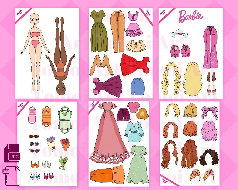 Buy Printable Paper Doll Dress Up Girls Korean Paper Doll Kpop within Printable Paper Doll Dress Up Kit