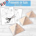 Buy Pyramids Of Giza 3D Craft  Egypt Craft For Kids  Around The Pertaining To Printable Paper Pyramid Template