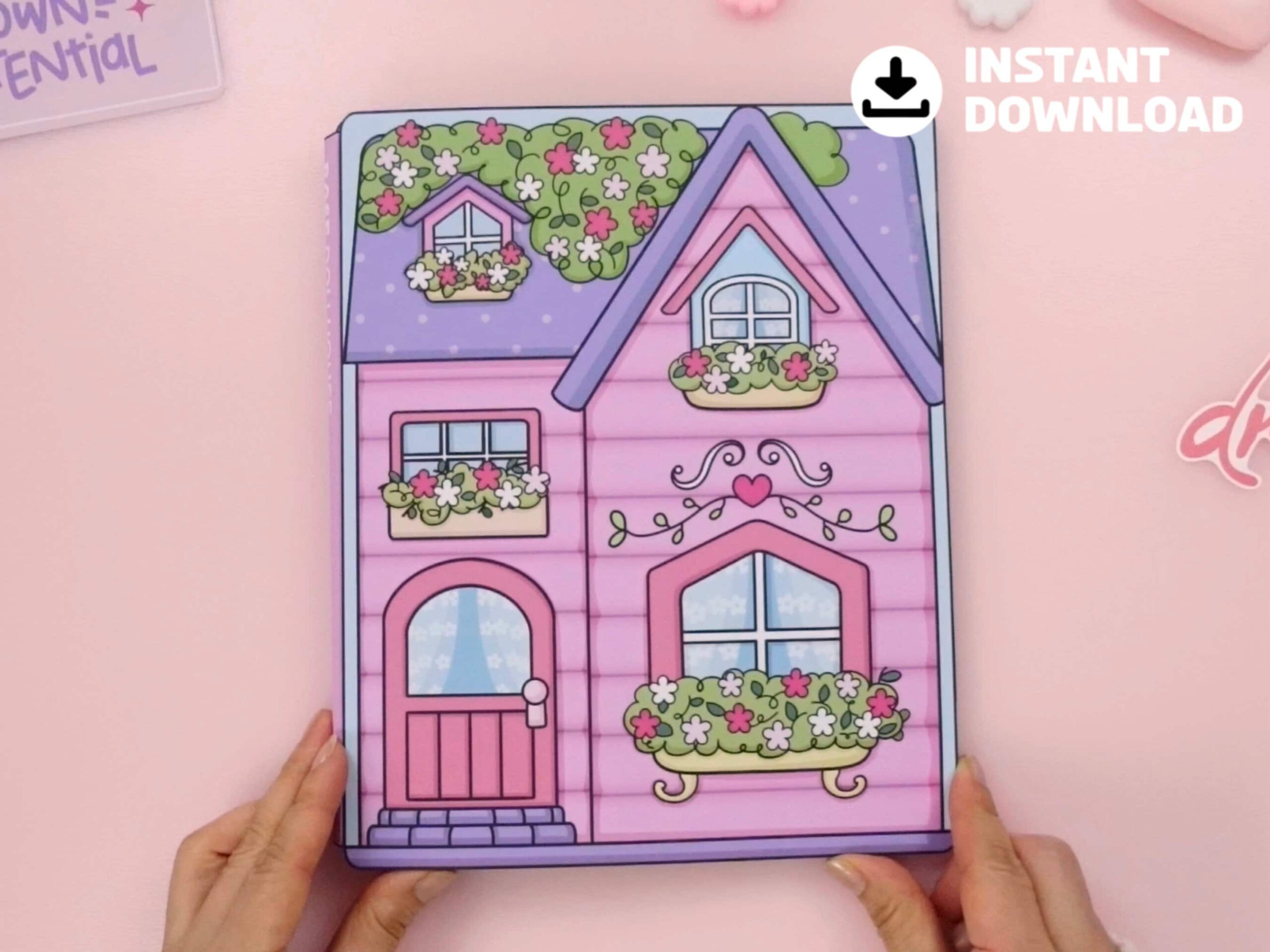 Buy The Digital Paper Dollhouse And Doll Set Printable Paper Doll within Printable Paper Doll House