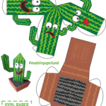 Cactus Paper Model   Free Printable Paper Modelsanton Filonov Pertaining To Free Printable Paper Cactus Template