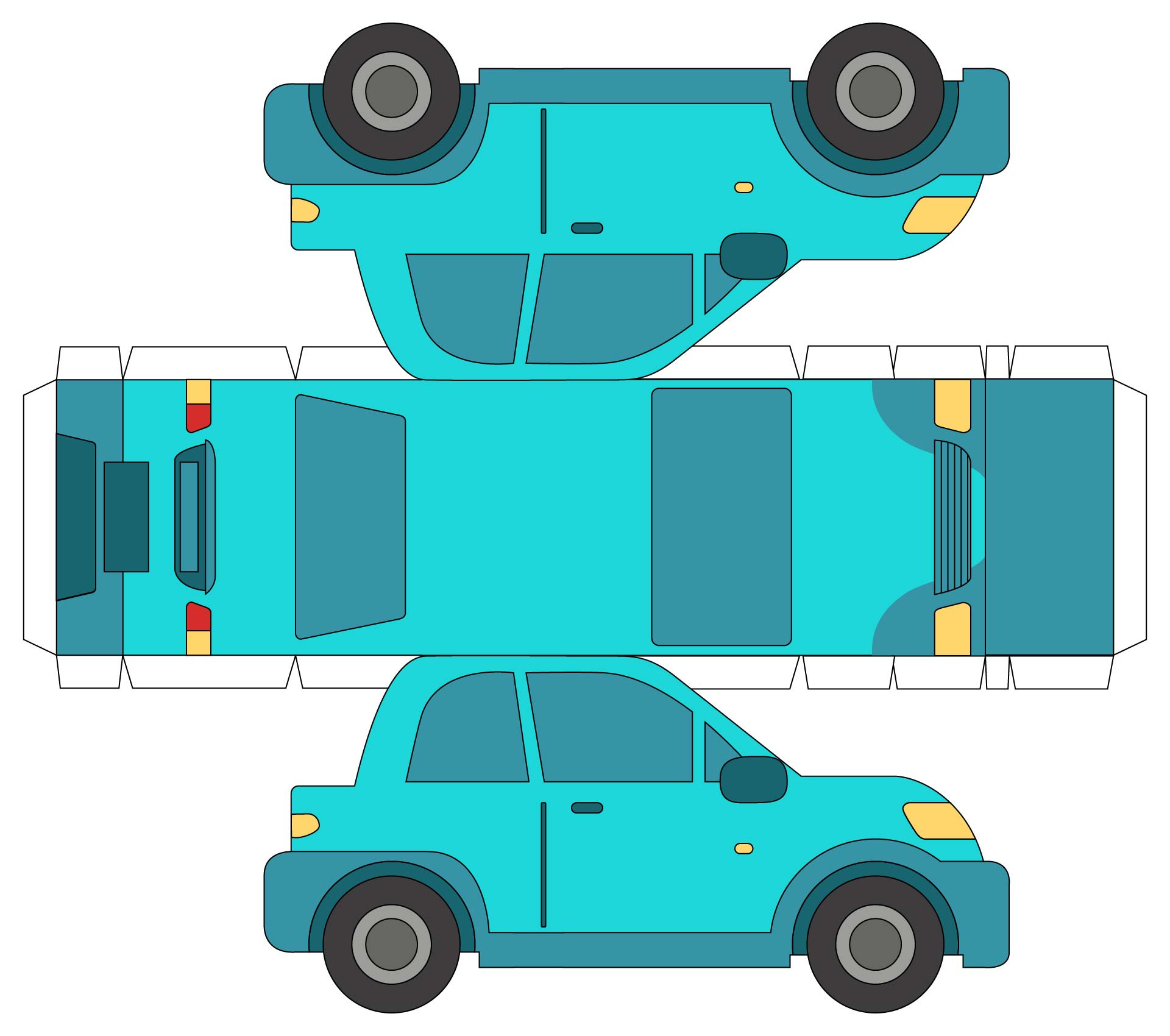 Car Template Free Printable with regard to Free Printable Paper Car Templates Free Download