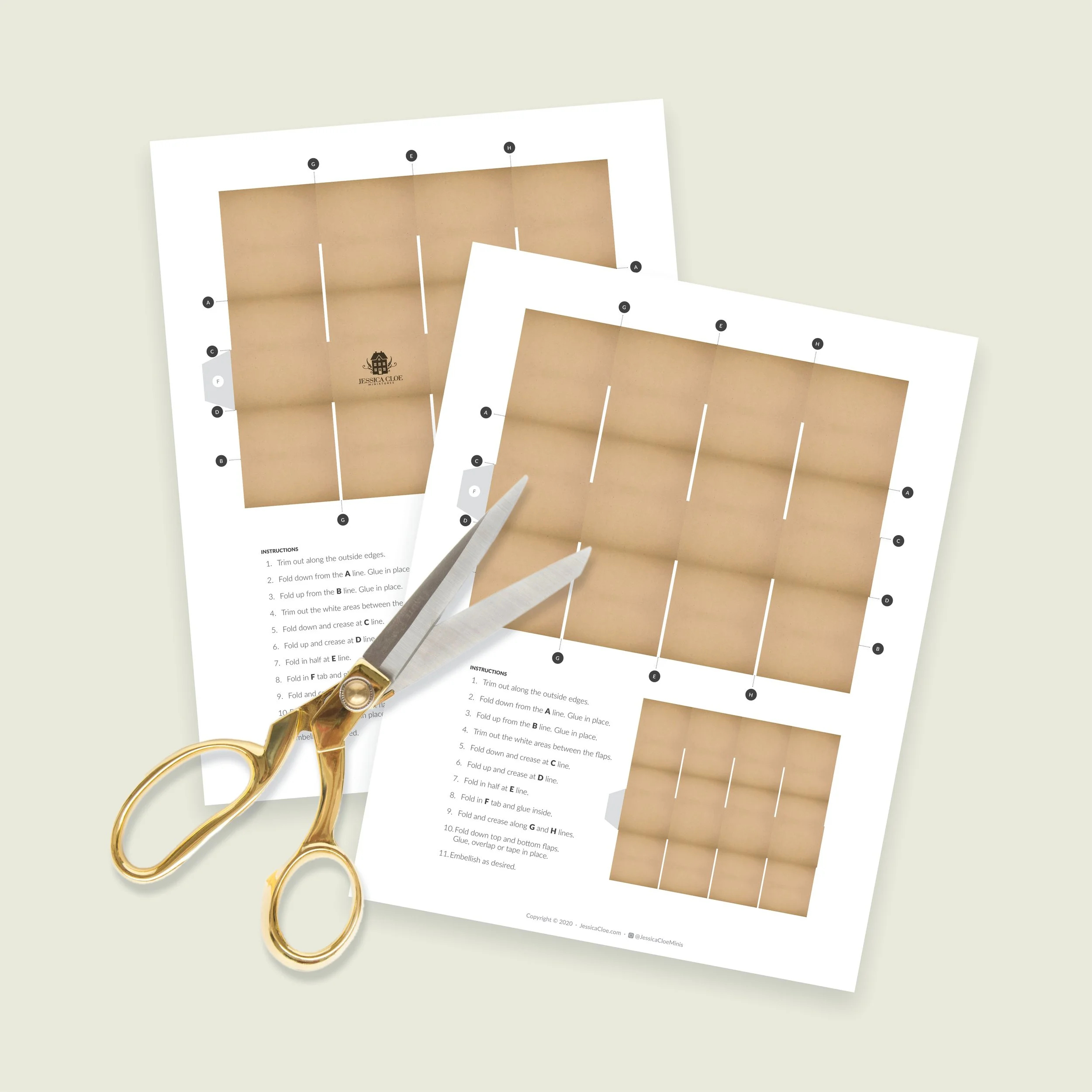 Cardboard Box Printable — Jessica Cloe Miniatures intended for Printable Paper Boxes