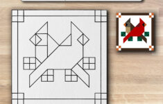 Cardinal Paper Printed Barn Quilt Pattern (Sizes) - Etsy intended for Printable Paper Quilt