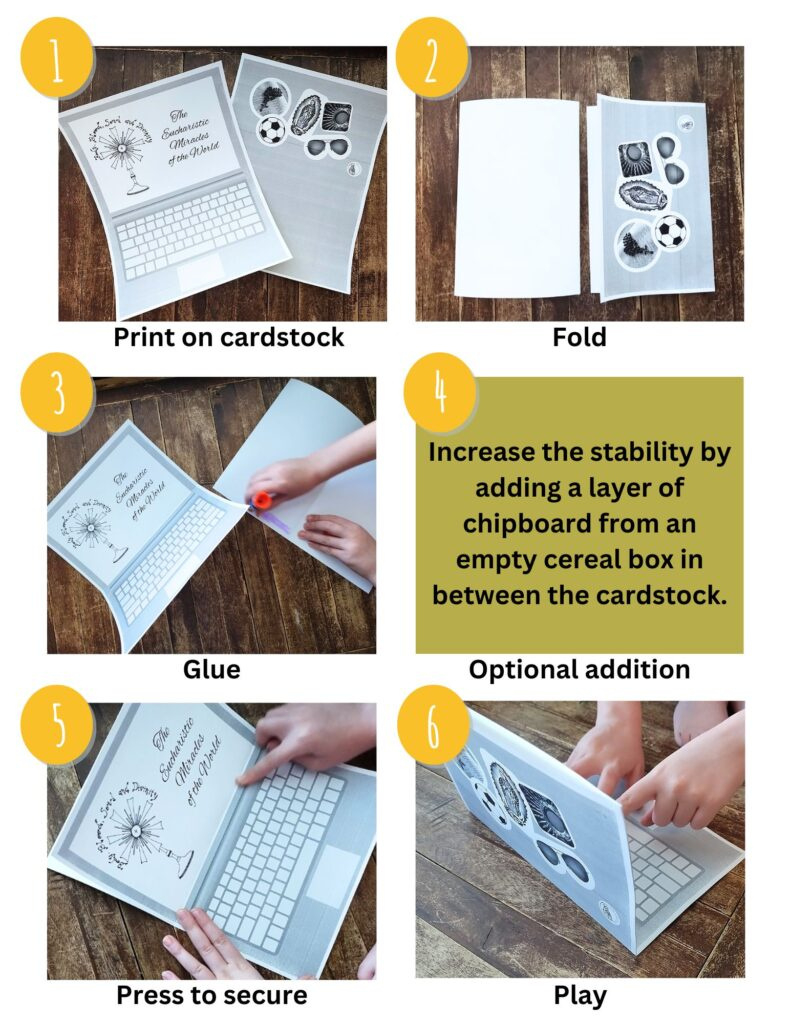 Carlo Acutis Paper Laptop Free Printable Craft - for Printable Paper Computer