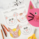 Cat Template  Printable Coloring Page   Childhood Magic Regarding Printable Paper Cat