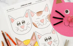 Cat Template- Printable Coloring Page - Childhood Magic with Cat Printable Paper