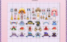 Chibi Themed Paper Dolljiyu G On Dribbble within Printable Paper Doll Chibi