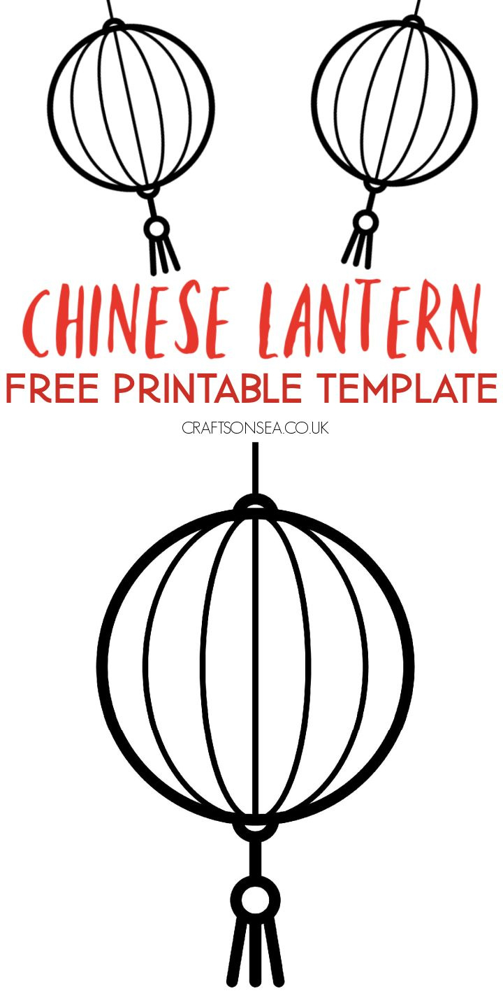 Chinese Lantern Template (Free Printable Pdf) - Crafts On Sea in Free Printable Paper Lantern Templates