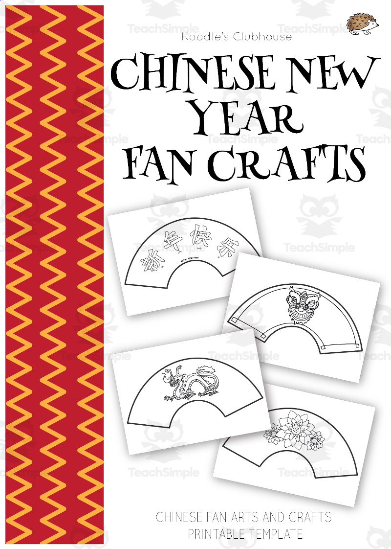 Chinese New Year Paper Fan Craft inside Printable Paper Fan Template