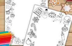 Christmas Border Paper Free Printable - Hand Lettered Printables inside Holiday Printable Paper