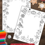 Christmas Border Paper Free Printable   Hand Lettered Printables With Regard To Holiday Printable Paper