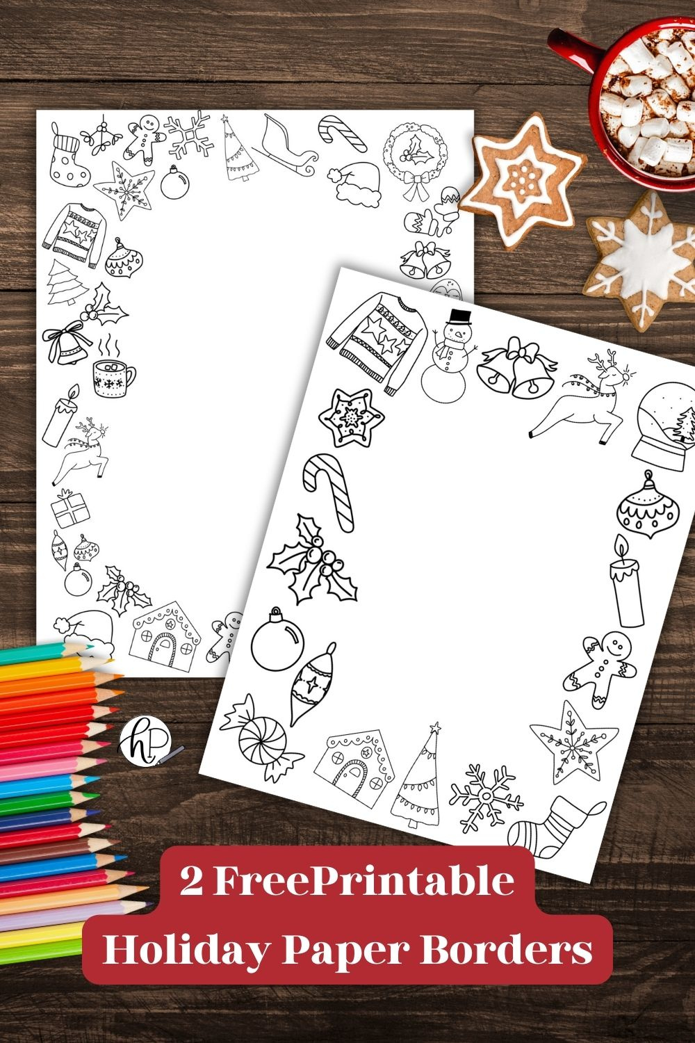 Christmas Border Paper Free Printable - Hand Lettered Printables with regard to Holiday Printable Paper