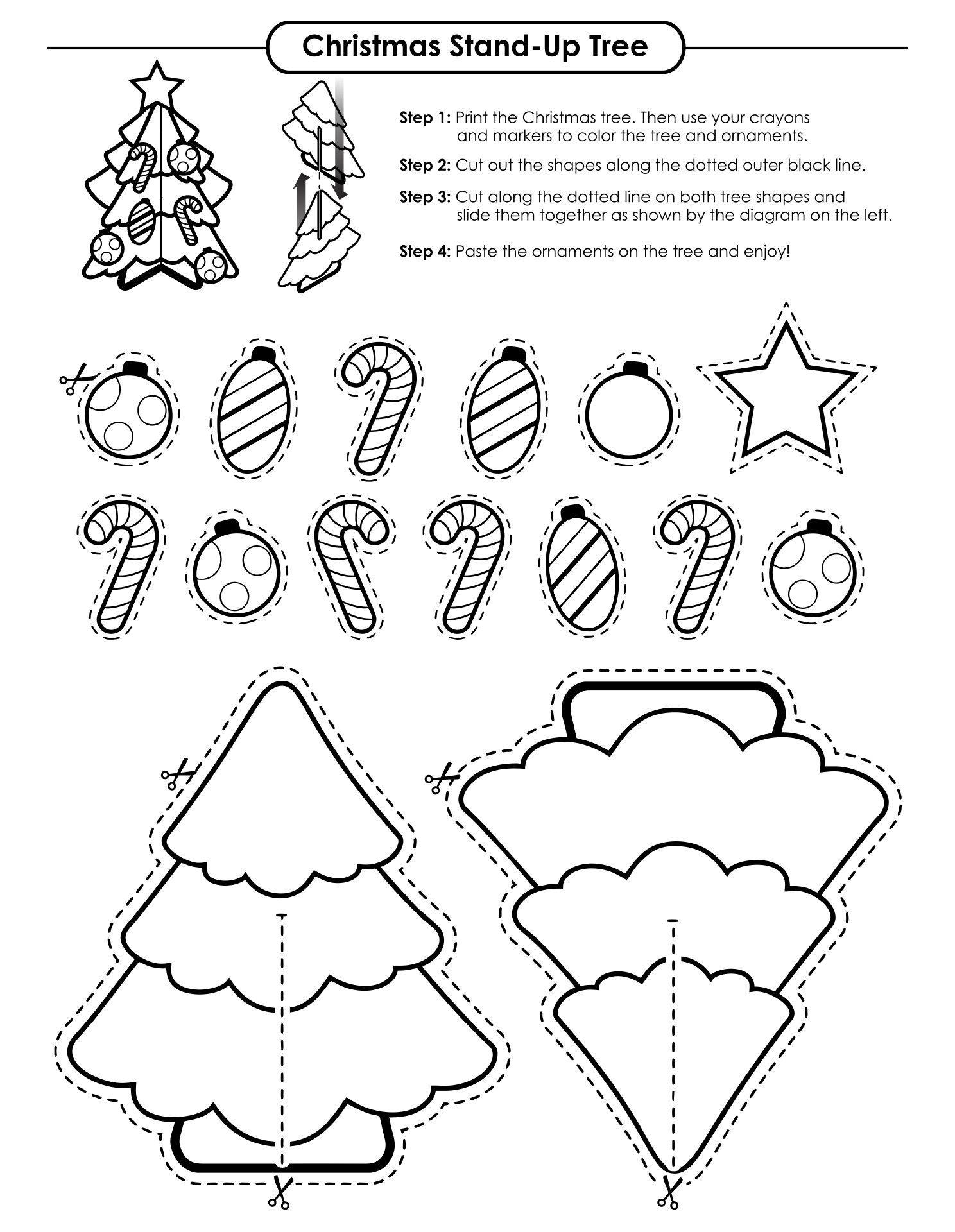 Christmas Crafts - 15 Free Pdf Printables | Printablee | Christmas for Printable Paper Christmas Crafts