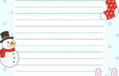 Christmas Holiday Lined Paper Free Google Docs Template - Gdoc.io in Holiday Printable Paper