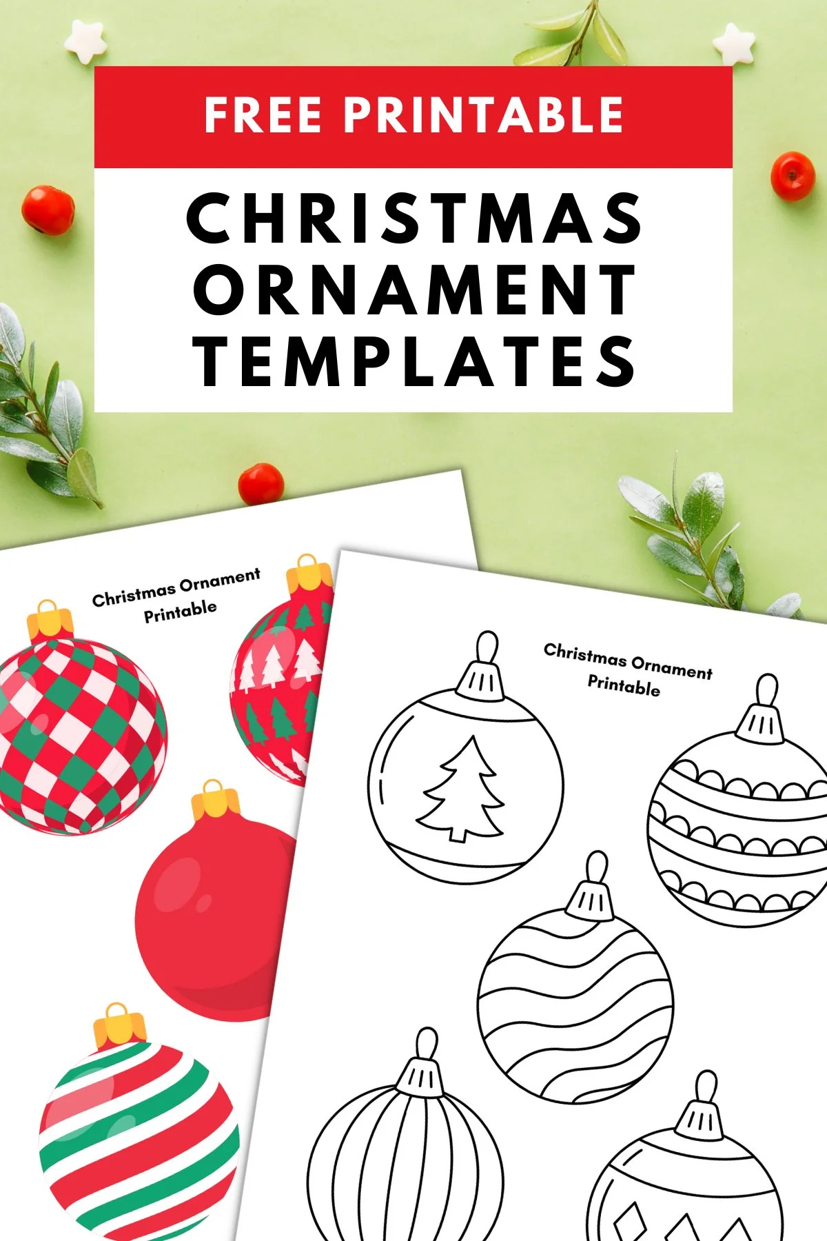 Christmas Ornament Printable — Gathering Beauty intended for Printable Paper Ornaments