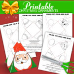 Christmas Ornaments Printable Throughout Printable Paper Christmas Ornaments Templates