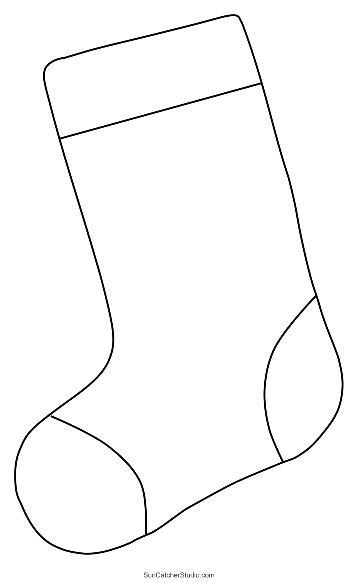 Christmas Stocking Patterns (Printable Stencils &amp;amp; Templates throughout Printable Paper Stocking Template