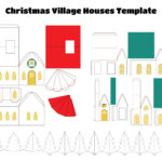 Christmas Village Houses   11 Free Pdf Printables | Printablee Intended For Printable Paper Village Template